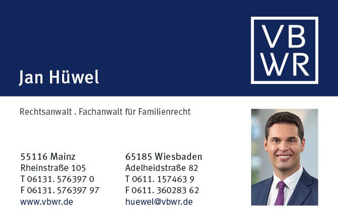 Visitenkarte Rechtsanwalt Fachanwalt Jan Huewel